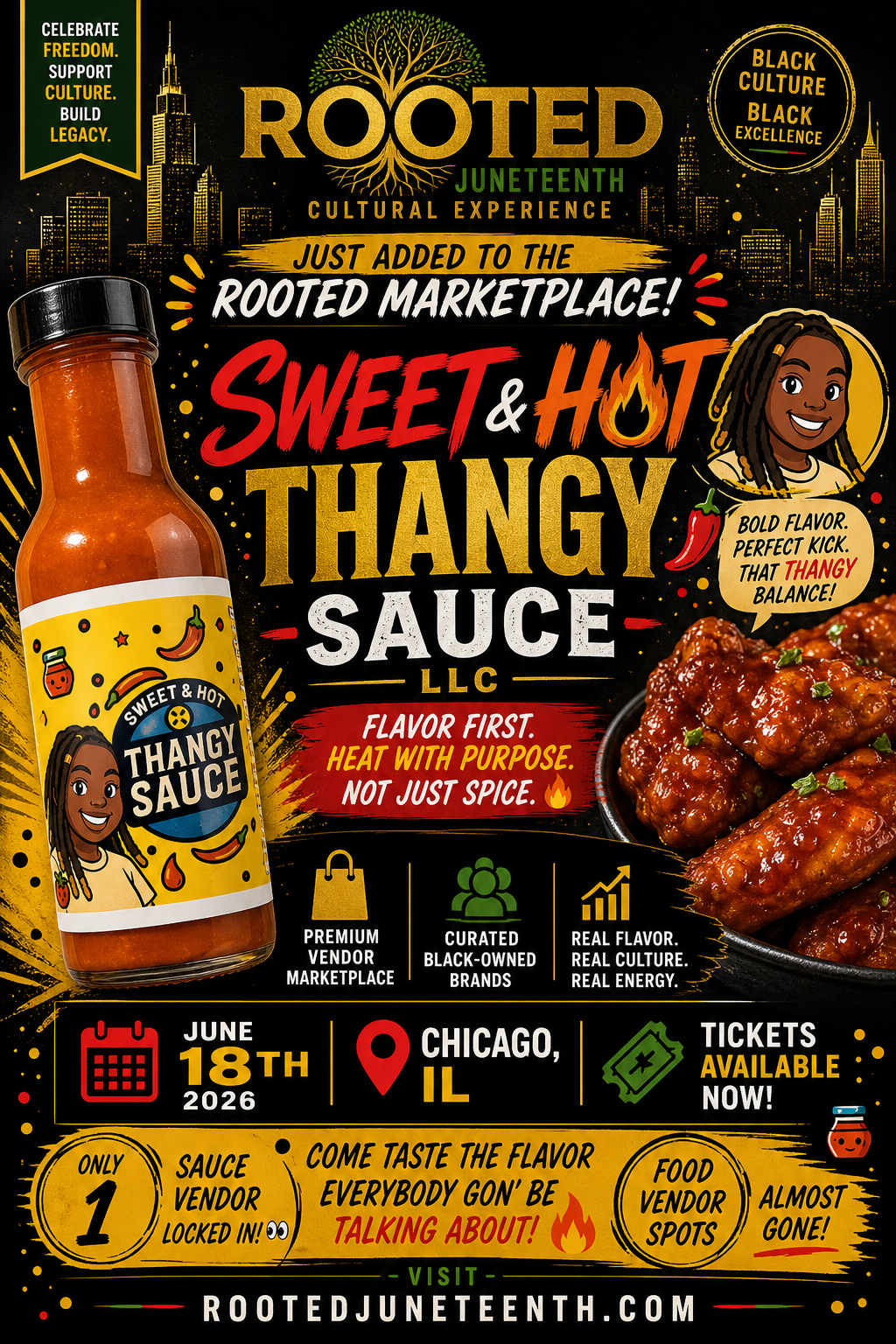 Meet the Flavor Behind the Fire: Sweet & Hot Thangy Sauce Joins ROOTED Juneteenth Experience